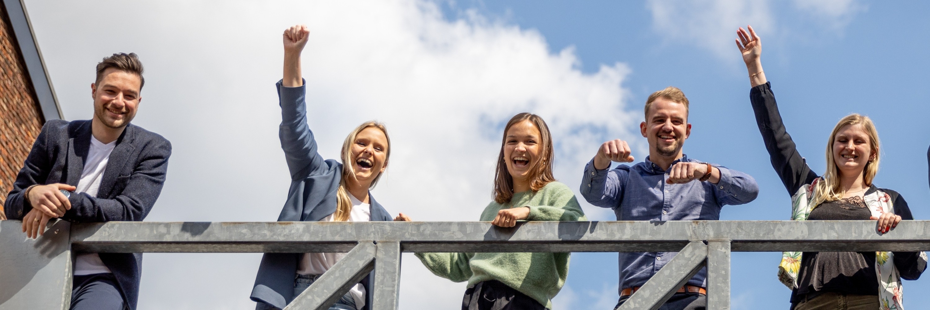 Het cross-functioneel team van Be Bold dat ondersteund tijdens je eerste werkervaring